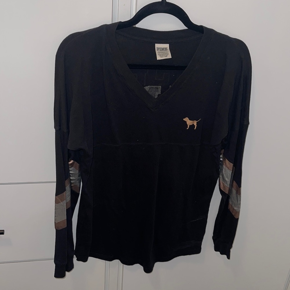 Pink gold sequin long sleeve top.